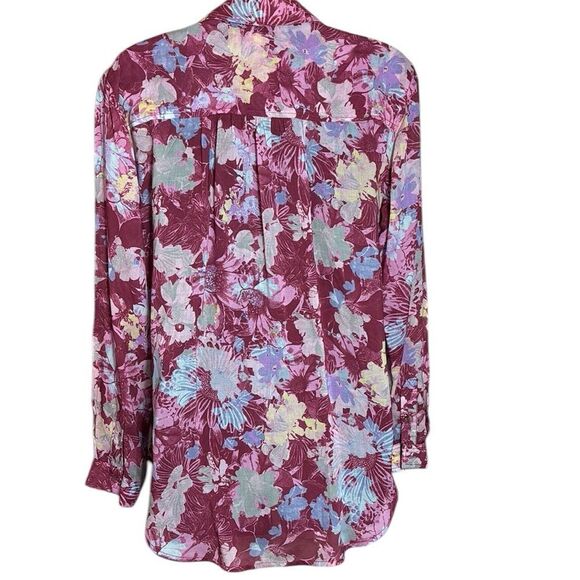 Anthropologie pilcro women’s xs the romy relaxed button down floral oversized - Picture 5 of 6